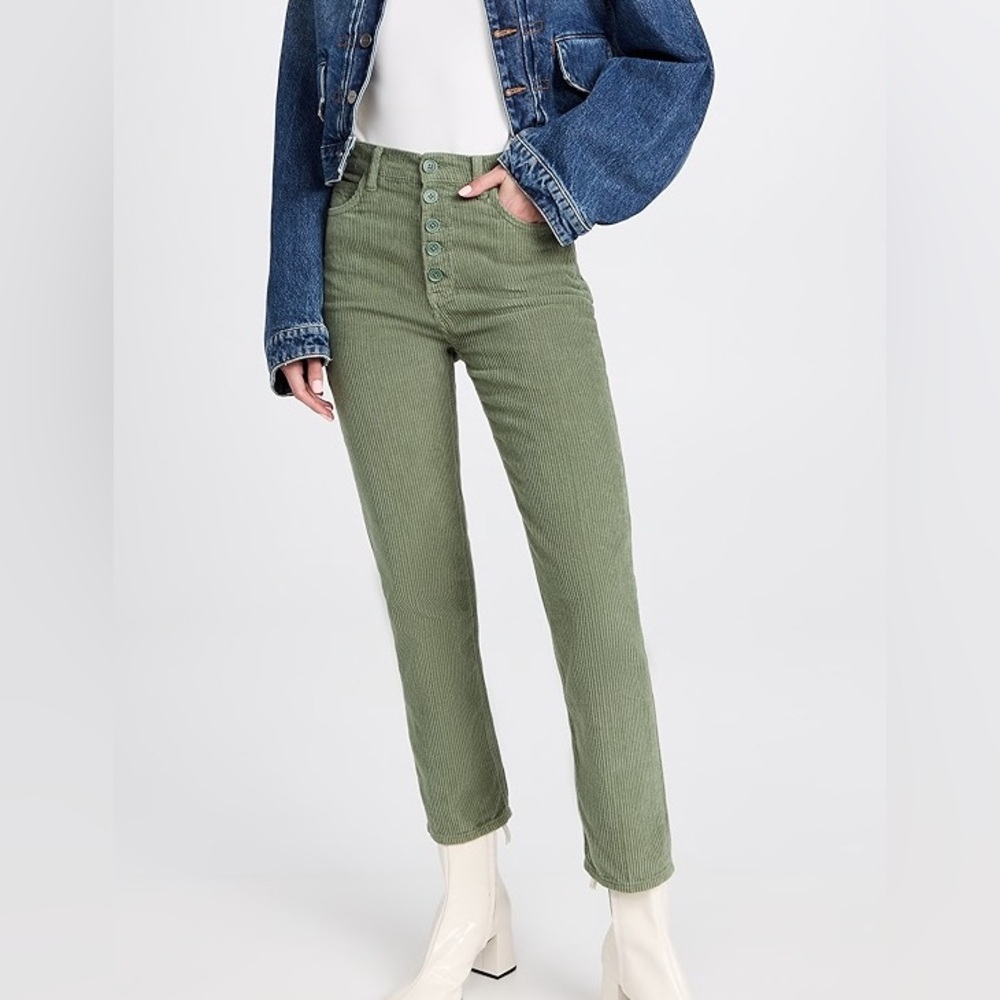 Reformation Cynthia High Rise Straight Corduroy Pants